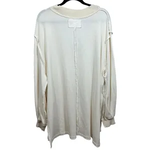 Free People Asher Thermal‎ Knit V-neck Top M thumbnail 4