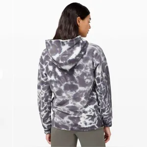 Lululemon All Yours Hoodie Tie Dye Fleece Tie Dye Graphite Grey Size 6 293 thumbnail 2