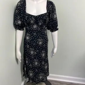 ANTHROPOLOGIE black and white mini heart print dress size small thumbnail 8