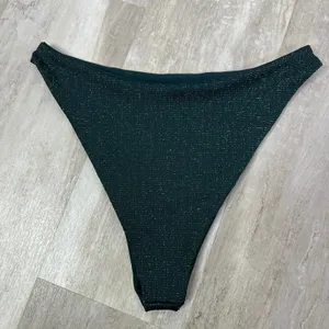 Skatie Kelly Bikini Bottom in Firefly Dark Green Sparkle Size Large thumbnail 4