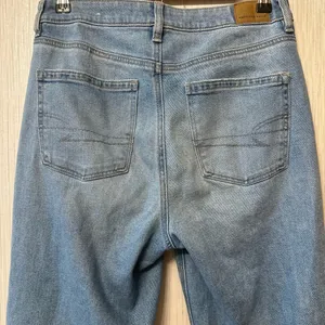 American Age American Eagle AE Stretch Mom Straight Jean Blue Medium Wash‎ Womens Size 8 thumbnail 5
