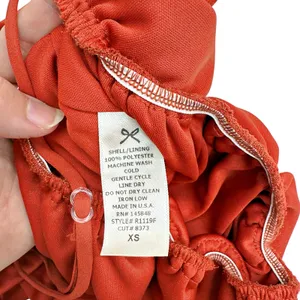 Everly Rust Burnt Orange Romper Adj Straps Flutter Tiered Legs thumbnail 6