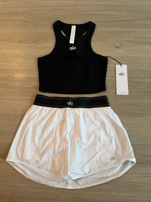 Alo black aspire tank top and tennis skirt Size S #tennis #athleisure # 2pieces thumbnail 3