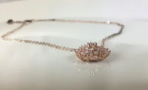 Crystal Sunflower Necklace Gold thumbnail 4