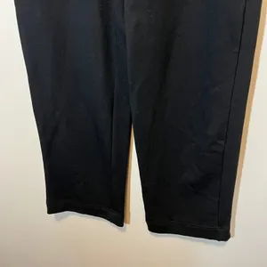 AYR The Supercool Black Wide Leg Crop Pants Pima Cotton Modal Small thumbnail 3