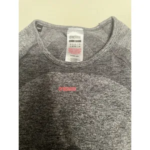 Gymshark Vital Seamless 2.0 Long Sleeve Crop Top Charcoal Marl Pink Womens‎ S thumbnail 2