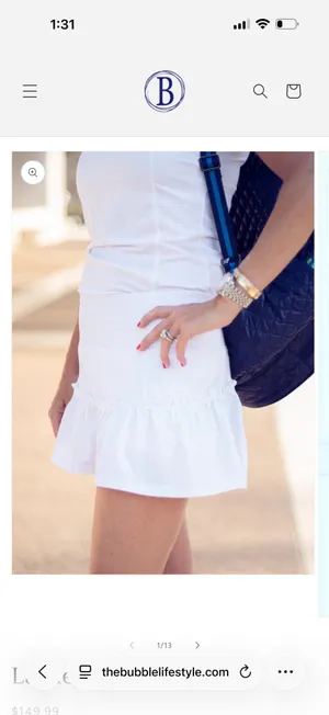 The bubble tennis skirt White thumbnail 5