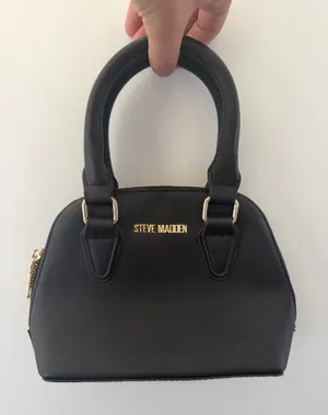 Steve Madden Black Mini Dome Satchel with Gold Hardware thumbnail 1