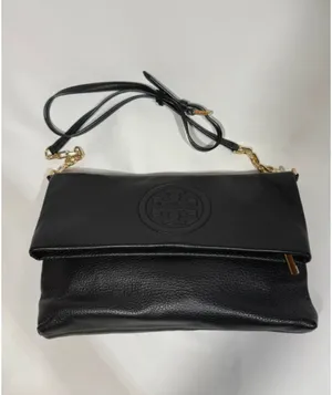 Tory Burch Bombe envelope fold pebbles leather crossbody purse bag thumbnail 4