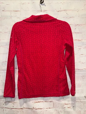 Columbia xs Women's Red Quarter-Zip Pullover Sweatshirt fleece logo geometric thumbnail 5