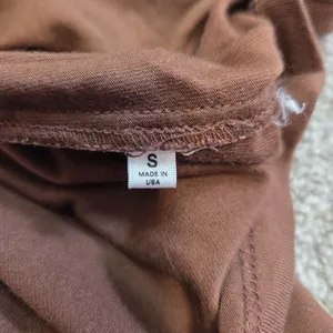 Reformation Bailey Women Brown Long Sleeve Mock Neck Inner Layer Knit Top Size S thumbnail 6