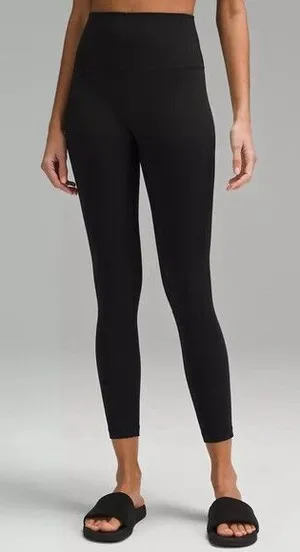 LULULEMON ALIGN HIGH RISE PANTS 25” LW5CK7S Size 4 Black thumbnail 1