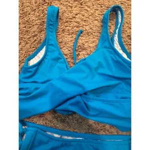 VENUS‎ Blue Bikini Set Medium Top Size 6 Bottoms Lace Up Wrap Swimwear thumbnail 5