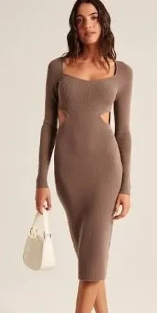 Abercrombie Midi Cut Out Sweater Dress thumbnail 1