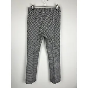 Derek Lam 10 Crosby Houndstooth Plaid Flare Work Trousers Size 0 thumbnail 3