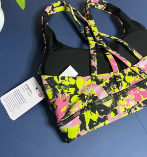 Lululemon Energy Bra Luxtreme NWT Size 2 Inflect Floral Highlight Yellow Multi thumbnail 5