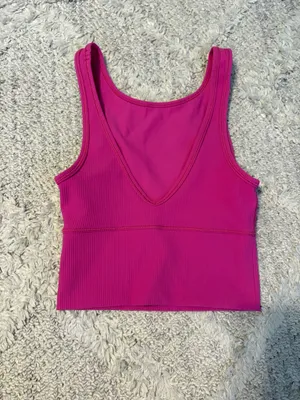 Pink Ribbed Lululemon Tank Top thumbnail 2