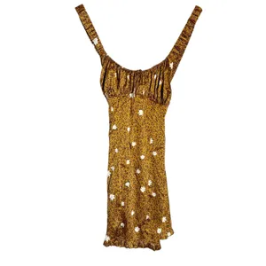 For Love & Lemons Revolve Tawney Cheetah Floral Animal Print Satin Mini Dress M thumbnail 3