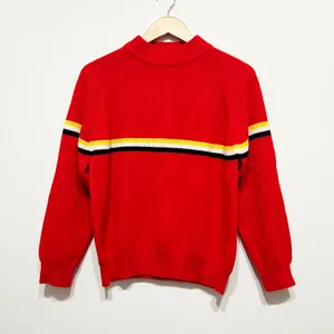 Vintage 70's J.S.I. All American Sportswear red striped ski sweater Size Medium thumbnail 3