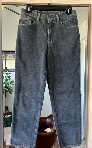Womens Ralph Lauren Jeans Co Corduroy Pants Straight Leg Blue Gray Size 8 thumbnail 1