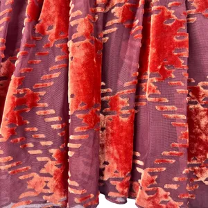 Y2K Urban Outfitters Vera Crushed Velvet Mini‎ Skirt Size S Tiered A-Line Flowy thumbnail 5