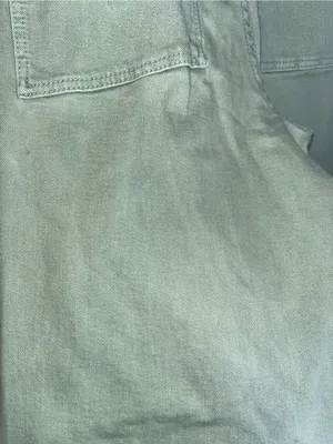 Zara Culotte Patch Pockets Marine Straight Jeans High Rise Sz 2 Sage Earthy Boho thumbnail 13