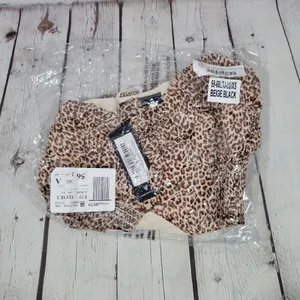 Lulus Fiercely In Love‎ Leopard Print Tie Front Crop Top XS Beige Black thumbnail 7