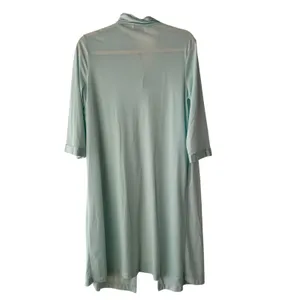 Vanity Fair Vintage Blue Robe Button Front Embroidered Sleepwear USA Made‎ Small thumbnail 5