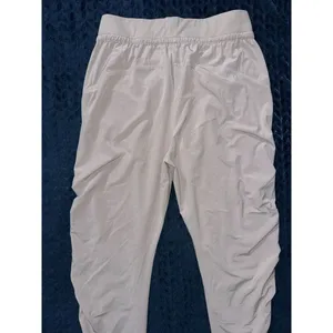 Athleta Attitude Ruched Leg Elastic Drawstrings Waist Pants Pink‎ Size 6 thumbnail 5