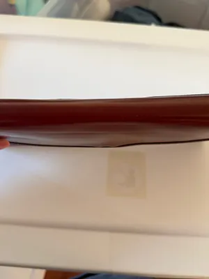 Vintage Leather Envelope Clutch - Burgundy Brown thumbnail 4