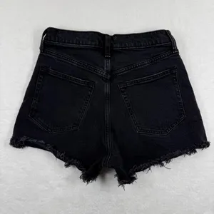 Abercrombie & Fitch 90s Relaxed Cutoff High‎ Rise Black Denim Shorts Womens 27 4 thumbnail 9