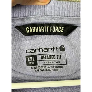 Carhartt Force Sweatshirt Lilac Kangaroo Pocket Lightweight Size XXL Casual Cozy thumbnail 7