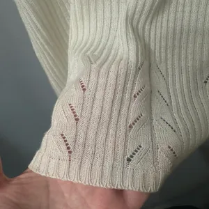 Vintage Italian Sweater short sleeve-Made Italy-Cream knit- Le Maglie di Giulia thumbnail 6