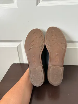 Earth Black Leather Edna Loafer Size 9.5 Wide thumbnail 5