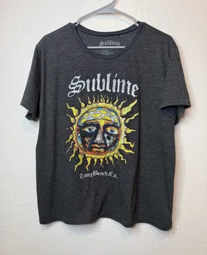 Sublime Gray Long Beach CA Graphic T-Shirt Size 2XL Band Tee Ska Rock Music Top thumbnail 1