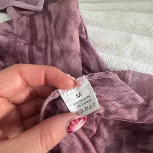 Purple tie-dye mini dress with tie back detail, size M thumbnail 3