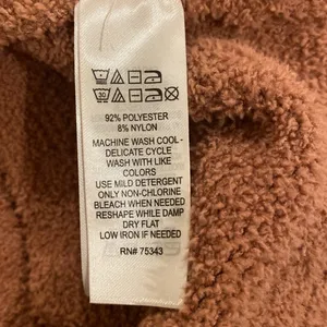 Tahari Sherpa Fuzzy Brown Copper Button Shacket Size 1X thumbnail 5