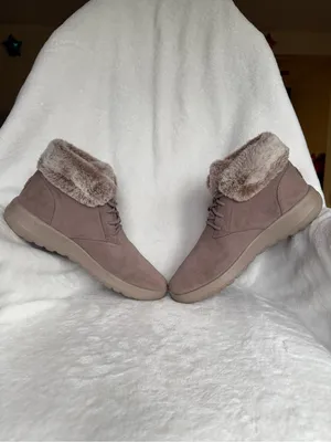Skechers On-the-Go City 2 Winter Wishes Taupe Suede Ankle Boots 11 thumbnail 7