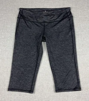 Athleta Leggings Womens L Gray Capri Flecked Nylon Polyester Spandex Yoga thumbnail 1