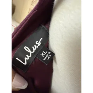 Lulus Womens Plum Believe In‎ Love Skater Open Strappy Back Dress Mini sz XL thumbnail 5