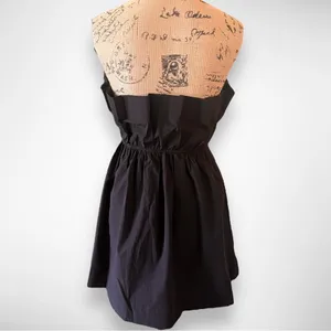 TCEC Black Strapless Pleated Mini‎ Dress Small | EUC thumbnail 3