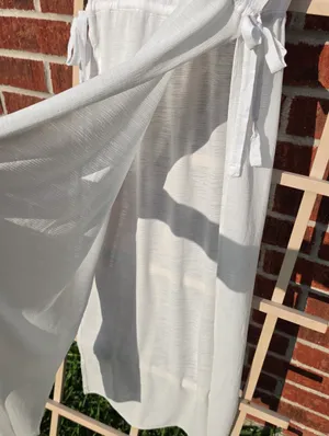 Zara White Maxi Swim Coverup Small thumbnail 4