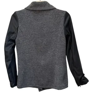 Fabletics Milano Coat Faux Leather Sleeve Size‎ Large Black Winter Lightweight thumbnail 4