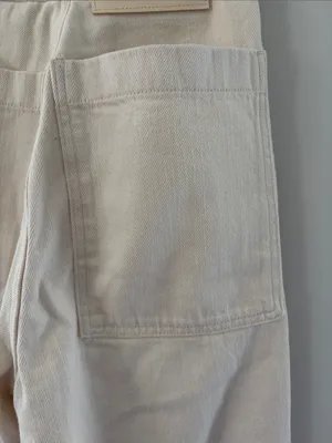 Zara Women’s Cream soft Wide-Leg jeans size 2 thumbnail 5