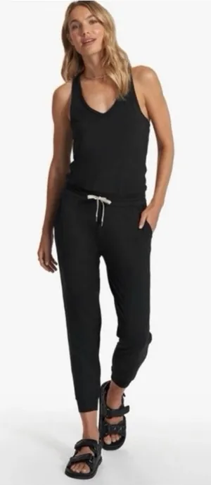 Vuori Women Black Lux Jumpsuit Size Large Racerback Drawstring Jogger Active thumbnail 1