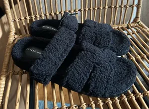AZALEA WANG‎ Vivek Faux Shearling Slide Sandals Fuzzy Shoes NEW Size 11 thumbnail 1