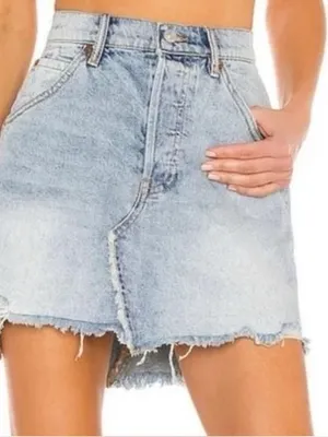 NWT‎ Free People brea cut off mile high blue Jean Skirt size 30 thumbnail 1
