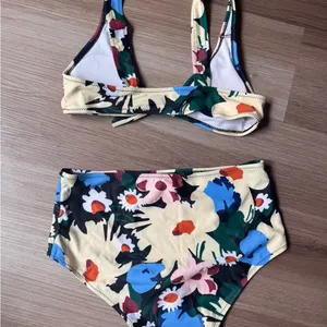 Pastel Flower Retro Print Bikini thumbnail 2