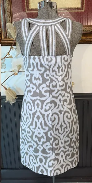 Gretchen Scott Ikat Cutout Strappy Back Sheath Dress ~ Size XS 🧡🍄 thumbnail 1