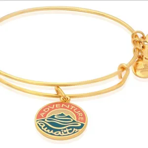 Alex and Ani Adventure Awaits Gold Bracelet, Mountains thumbnail 1